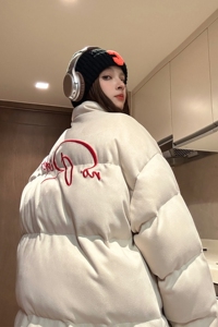 中性风 美式鹿皮绒情侣羽绒棉服面包服棉衣外套男女 H913 P128图片