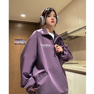 中性风 冲锋衣骑行服半开领立领夹克户外机能风外套男女 H872 P78图片