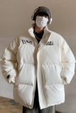 情侣装冬装美式印花机车皮棉服PU情侣棉衣面包服外套男H909P128，男装棉衣，电商A341