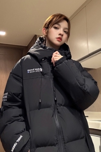 主推 美式撞色工装冲锋衣情侣棉服面包服连帽外套男女H911 P138图片