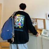 中性2022新款卡通涂鸦情侣卫衣女宽松大码外套H643P38女类，女装卫衣/绒衫，电商A341