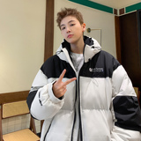 冬装新品美式撞色工装冲锋衣情侣棉服面包服连帽外套男H911P138，男装棉衣，电商A341
