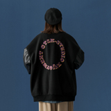 中性风新款PU皮拼接呢料棒球服情侣外套H572P118，女装棉衣/棉服，电商A341