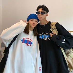 22情侶裝秋裝 字母印花情侶衛(wèi)衣女寬松百搭外套 H648 P38 男類圖片