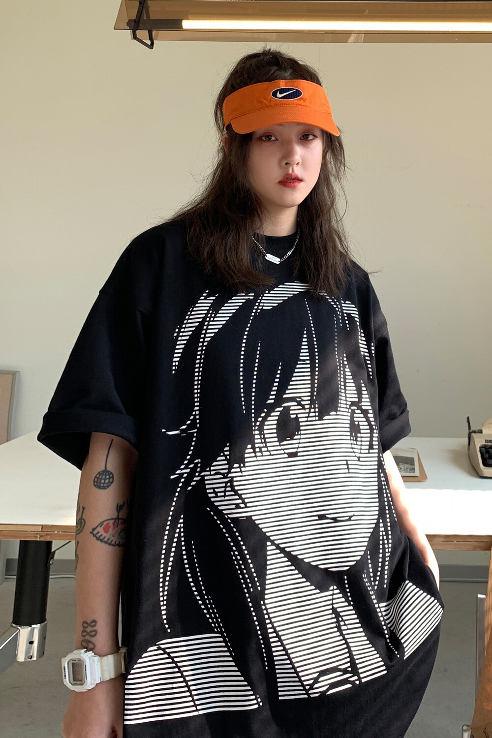 主推中性新品潮卡通动漫圆领情侣短袖T恤大码H709P35女类,女装T恤,电商A341