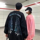 情侣装春装涅槃重生七彩烫金情侣卫衣外套大码H551P38男类，男装卫衣，电商A341