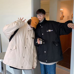 情侣装冬装 羊羔毛加厚情侣棉衣工装外套 H697 P118控148男类图片