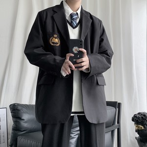 短句 JK服男女刺绣宽松情侣西装港风 学院风外套 H535 P95 男类图片