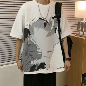 港风夏装 卡通动漫印花情侣短袖T恤上衣半袖 H717 P38女类图片