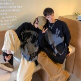 主推港风潮卡通动漫圆领套头针织情侣毛衣H675P78女类，女装针织衫/毛衣，电商A341