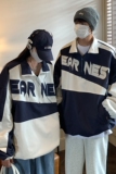 情侣装秋装潮牌美式套头情侣夹克宽松拼接刺绣外套H756P98男，男装夹克，电商A341