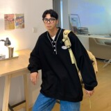 22情侣装秋装男女情侣卫衣学院风宽松V领外套H641P45男类控58，女装卫衣/绒衫，电商A341