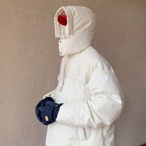 冬装情侣装美式潮牌加厚情侣连帽羽绒棉服外套面包服男H910P138