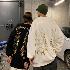 21情侣装 涅槃重生七彩烫金情侣卫衣外套大码 H551 P38 男现货5千图片