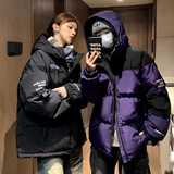 主推美式撞色工装冲锋衣情侣棉服面包服连帽外套男女H911P138，男装棉衣，电商A341