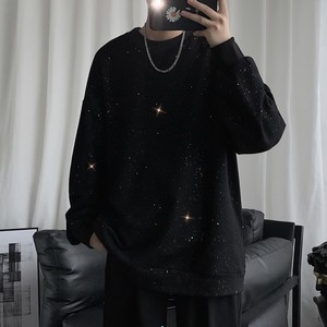 短句 中性满天星宽松闪光情侣卫衣外套男 H546 P38男图片