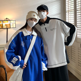 情侣装秋装长袖polo衫运动翻领情侣卫衣宽松学院风H752P68男，男装卫衣，电商A341