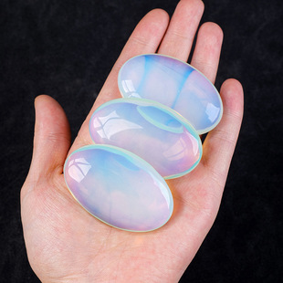 水晶原石蛋白石热敷石把件养生按摩石瑜伽石水晶原石解忧石装饰