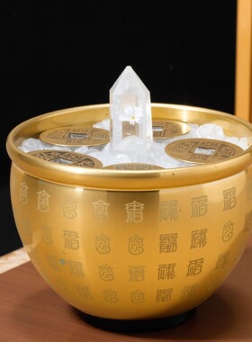 招财摆件家居天然水晶碎石玄关
