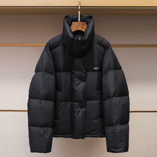 深圳南油高端女装2025冬季新款轻盈蓬松感短款立领羽绒服保暖外套