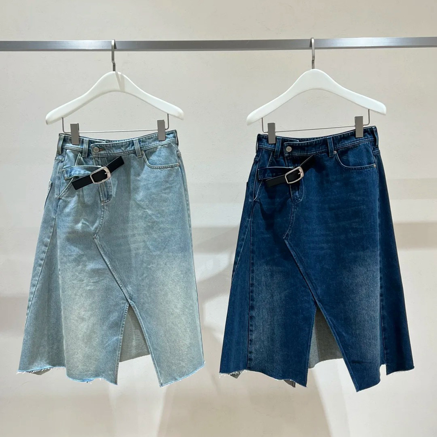 深圳南油高端女装2026春季新款街头风不对称设计感牛仔半身裙女潮