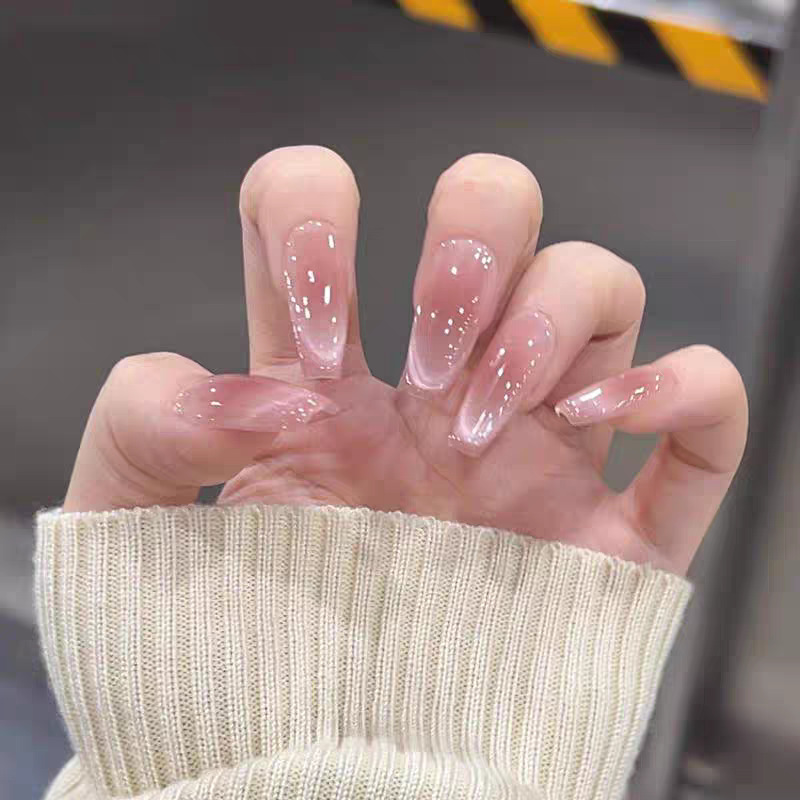 手工渐变显白穿戴甲小红