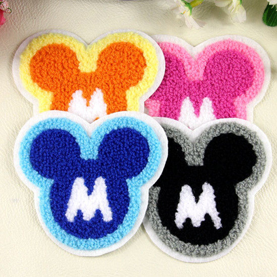 手缝款】M字母毛巾绣刺绣布贴卫衣装饰羽绒服小补丁四色毛线米奇,居家布艺,布贴,淘宝优惠券,粉丝福利购,淘宝优惠卷