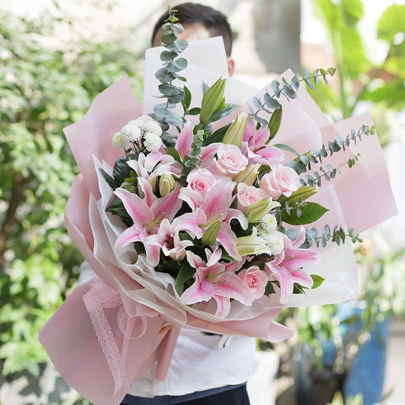 山东东营女神香水百合生日送妈妈鲜花速递广饶垦利河口利津同城