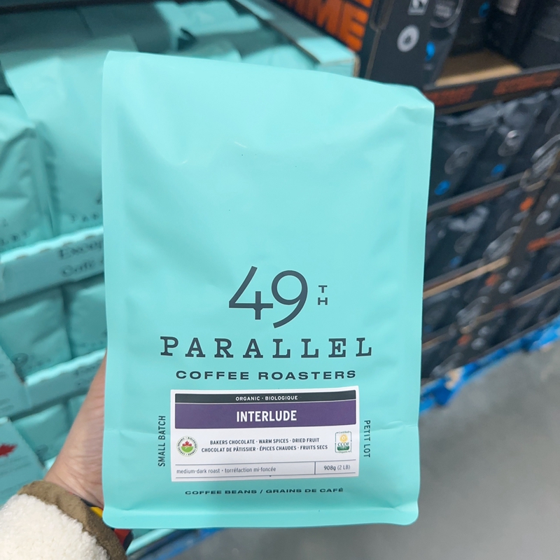 加拿大直邮 49th Parallel 烘焙巧克力干果味中深度烘焙咖啡豆