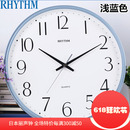 特卖RHYTHM日本丽声钟表卧室静音壁钟客厅欧式 现代石英钟简约挂钟