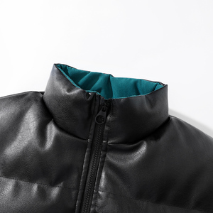 美式立领面包服PU皮棉衣外套情侣潮牌冬季保暖宽松棉服MY2283P75图片