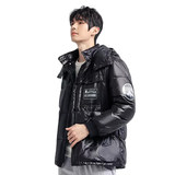 2021新款冬季保暖外套短款亮面情侣时尚潮白鸭绒羽绒服YR3333P140，男装羽绒服，星座1410（原1902A）