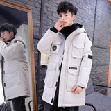 Y06羽绒服男中长款连帽工装长款外套白鸭绒主推有差价.P180，男装羽绒服，星座1410（原1902A）