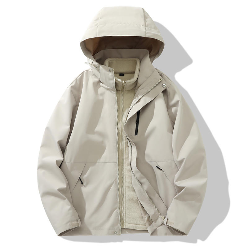 秋冬户外情侣冲锋衣男三合一可拆卸两件套加绒厚登山服CF6899P95,男装夹克,星座1410（原1902A）