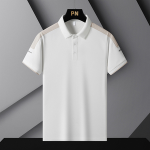夏新款POLO衫中老年Polo薄款翻领爸爸装短袖t恤商务上衣PL8077P20图片