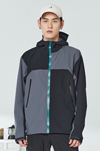 秋冬新款男装黑灰拼色外套防风防水户外运动冲锋衣CF01-P140图片