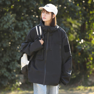 冲锋衣外套男士春秋美式机能工装户外防风防水登山服夹克 J91P32图片