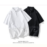 夏季冰丝珠地棉冰丝T恤男Polo衫上衣公版拼接翻领上衣PL217P45，男装Polo衫，星座1410（原1902A）