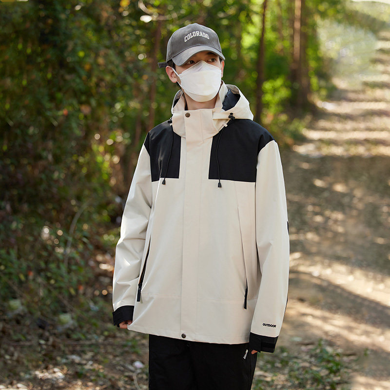 春秋薄男士户外夹克防风防水情侣冲锋衣女登山服外套CF2368DP50,男装夹克,星座1410（原1902A）