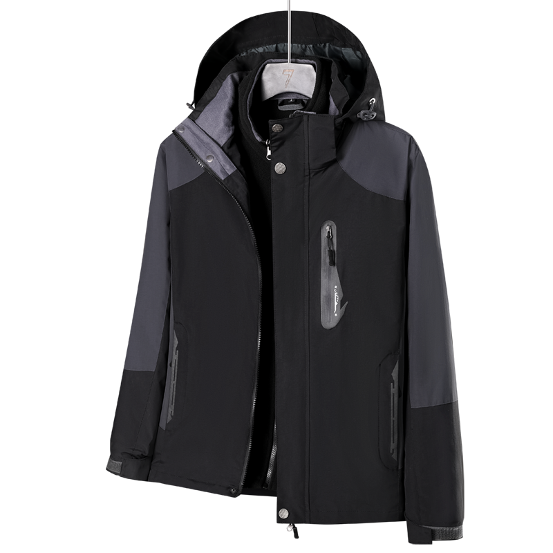 秋冬男女夹克户外三合一情侣冲锋衣可拆卸两件套登山服CF2088P120,男装夹克,星座1410（原1902A）