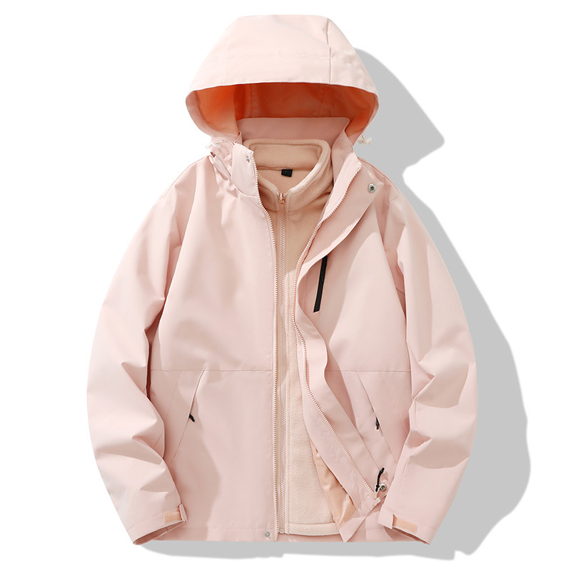 秋冬户外情侣冲锋衣男三合一可拆卸两件套加绒厚登山服CF6899P95,男装夹克,星座1410（原1902A）
