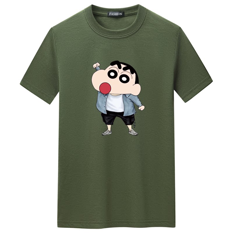 夏季男短袖t恤青春宽松CVC60%棉衣服新款男装DT3290-衬衣小新-P15图片