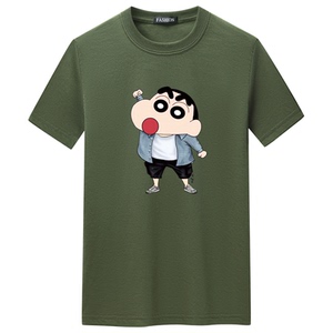 夏季男短袖t恤青春宽松CVC60%棉衣服新款男装DT3290-衬衣小新-P15图片