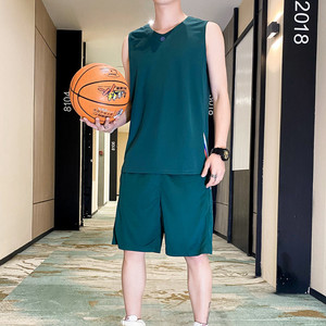 夏季短袖运动套装男学生篮球服青少年潮牌韩版大码套装 TZ2017P45图片