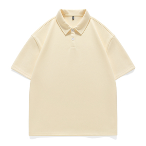 夏季新款纯色短袖POLO衫男二开落肩情侣款短袖T恤衫 PL3363P40图片