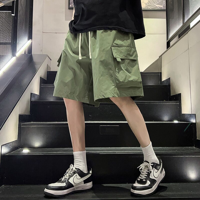 夏季2026新款工装机能短裤男宽松直筒五分裤重工运动中裤DK610P35,男装牛仔裤,星座1410（原1902A）