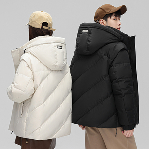 冬季情侣新款宽松简约90%绒加厚保暖短款羽绒服YR2311P220图片