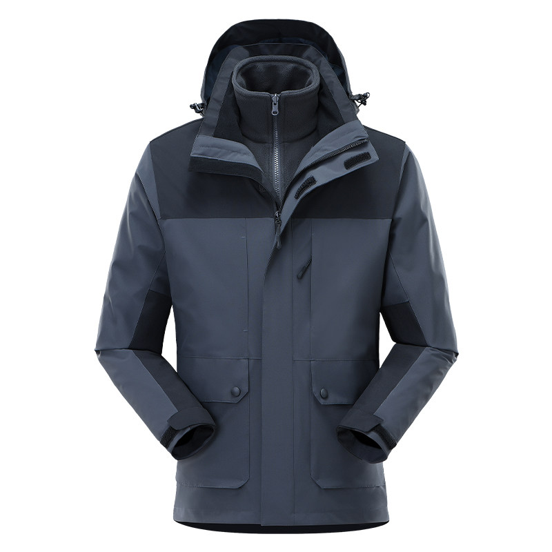冲锋衣男女三合一可拆卸秋冬新款户外防水夹克登山服CF23880P180,男装夹克,星座1410（原1902A）