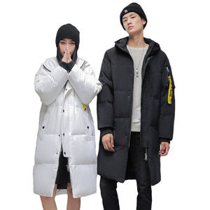 中长款羽绒服男2026新款加厚保暖连帽上衣潮情侣装男士YR1616P80图片