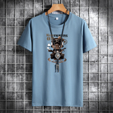 夏季男士短袖t恤潮流潮牌韩纯棉衣服2021新款DT4758-机器猫-P15，男装T恤，星座1410（原1902A）